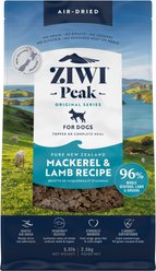 ZIWI Peak Mackerel & Lamb Grain-Free Air-Dried Dog Food, 5.5-lb bag