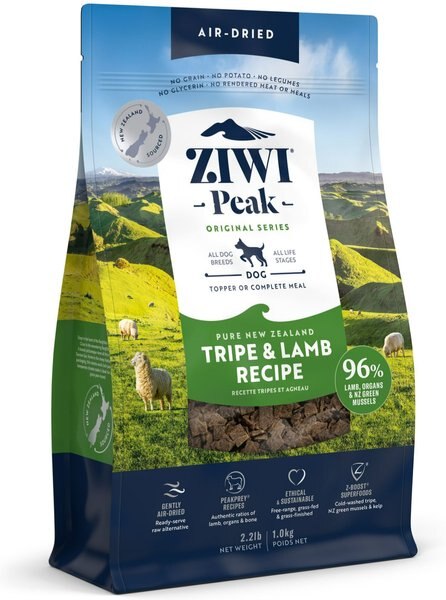 Ziwi Peak Tripe & Lamb Grain-Free Air-Dried Dog Food, 2.2-lb bag slide 1 of 10