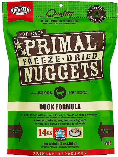 PRIMAL Duck Formula Nuggets Grain Free Raw Freeze Dried Cat Food