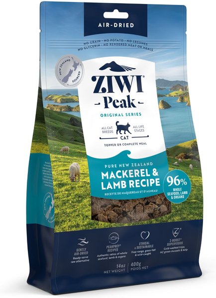 Ziwi Peak Air-Dried Mackerel & Lamb Recipe Cat Food, 14-oz bag slide 1 of 6
