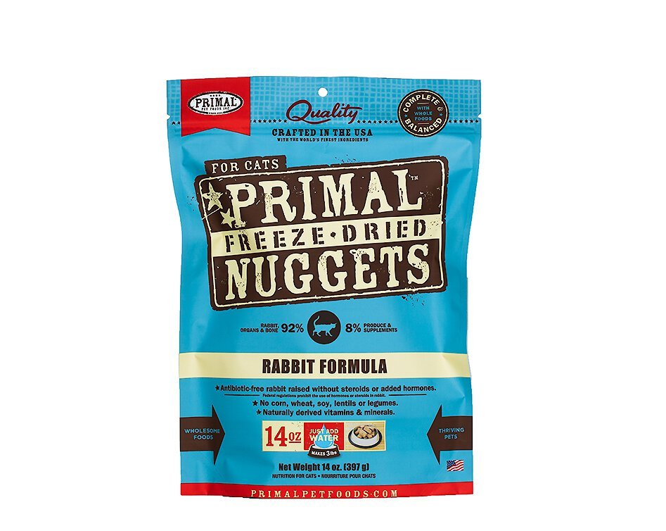 PRIMAL Rabbit Formula Nuggets GrainFree Raw FreezeDried Cat Food