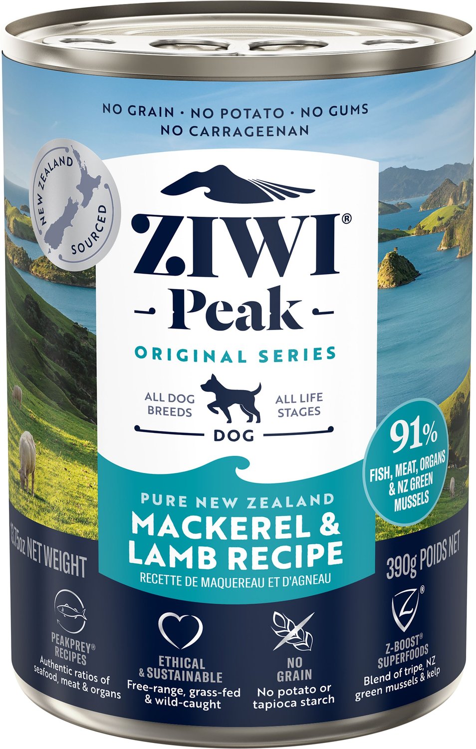 ZIWI Peak Mackerel & Lamb Recipe Canned Dog Food