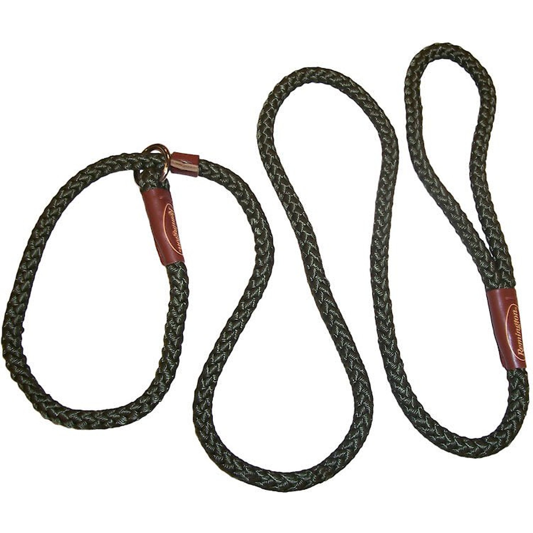 REMINGTON Rope Dog Slip Lead, Green, 6ft long, 1/2in wide
