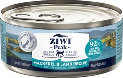 ZIWI Peak Mackerel & Lamb Recipe Canned Cat Food, 3-oz, case of 24