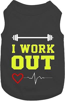 Show full view: Parisian Pet I Work Out Dog & Cat T-Shirt, Small slide 3 of 6