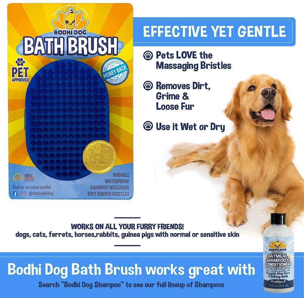 BODHI DOG Grooming Dog, Cat & Small Animal Shampoo Brush