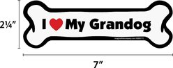 Imagine This Company "I Love My Grandog" Magnet, Bone Shape slide 2 of 4