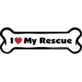 Imagine This Company "I Love My Rescue" Magnet, Bone Shape