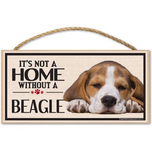 Imagine This Company "It's Not a Home Without" Wood Breed Sign, Beagle