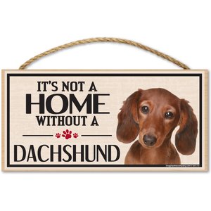 Imagine This Company "It's Not a Home Without" Wood Breed Sign, Dachshund