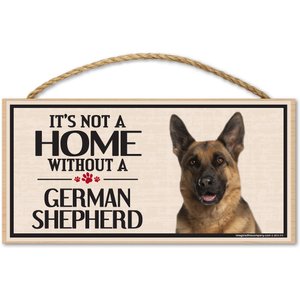 Imagine This Company "It's Not a Home Without" Wood Breed Sign, German Shepherd