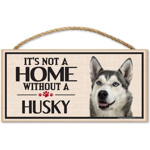 Imagine This Company "It's Not a Home Without" Wood Breed Sign, Husky