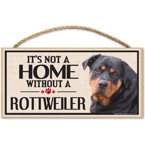 Imagine This Company "It's Not a Home Without" Wood Breed Sign, Rottweiler