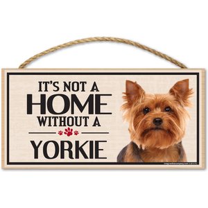 Imagine This Company "It's Not a Home Without" Wood Breed Sign, Yorkie
