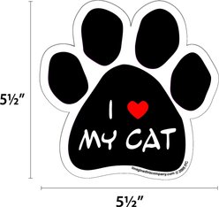 Imagine This Company "I Love My Cat" Magnet, Paw Shape slide 2 of 4
