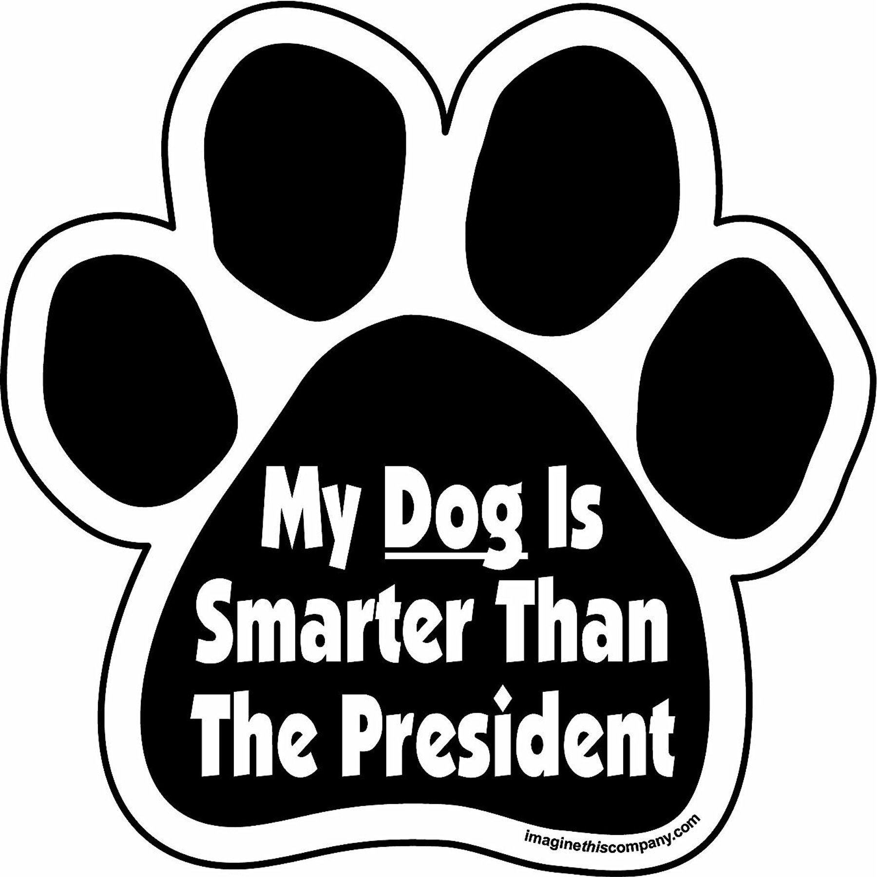 Imagine This Company "My Dog Is Smarter" Magnet