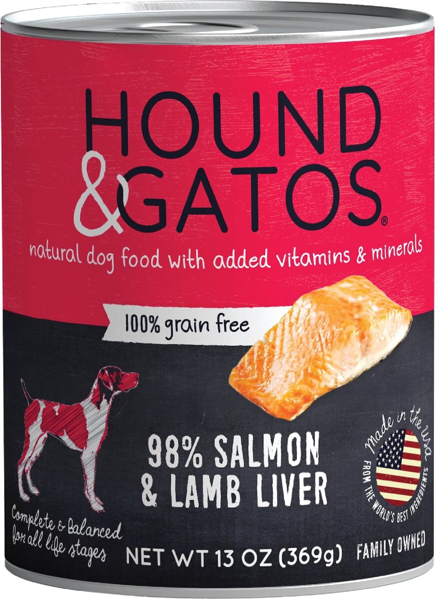 Hound & Gatos 98% Salmon & Lamb Liver Grain-Free Canned Dog Food