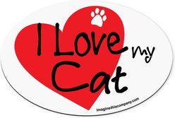 Imagine This Company "I Love My Cat" Heart Magnet, Oval Shape