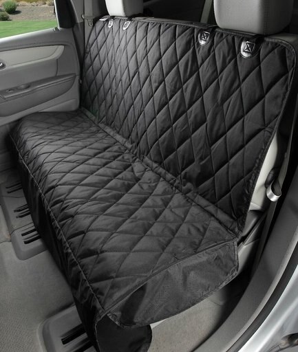 4Knines Rear Bench Seat Cover with Hammock, Black, Regular