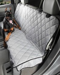 4Knines Rear Bench Seat Cover with Hammock, Gray, Regular