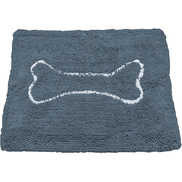 FRISCO Microfiber Chenille Paw Print Doormat, Gray 