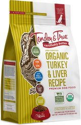 Tender & True Organic Grain-Free Turkey & Liver Recipe Dry Dog Food, 20-lb bag