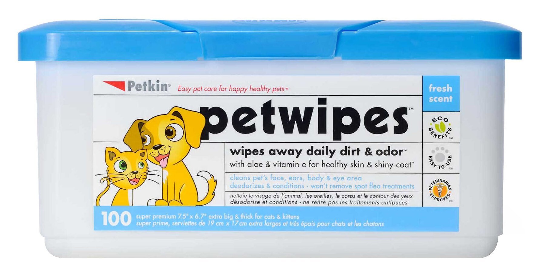 PETKIN Petwipes Fresh Scent Dog & Cat Wipes Customer Questions