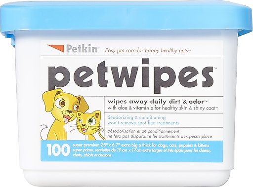 Petkin Petwipes Fresh Scent Dog & Cat Wipes, 100 count