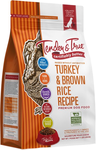 Tender & True Turkey & Brown Rice Recipe Dry Dog Food, 11-lb bag slide 1 of 3