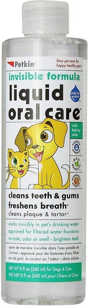 Petkin Invisible Formula Liquid Oral Care Dog & Cat Dental Water Additive, 8-oz bottle slide 1 of 4