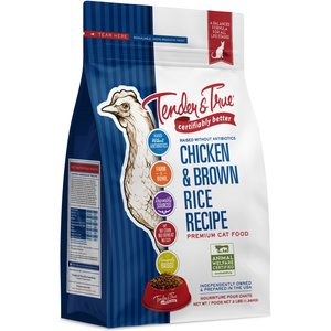 Tender & True Chicken & Brown Rice Recipe Dry Cat Food, 3-lb bag