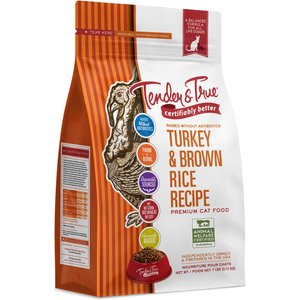 Tender & True Turkey & Brown Rice Recipe Dry Cat Food, 7-lb bag