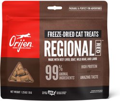 ORIJEN Regional Red Grain-Free Freeze-Dried Cat Treats, 1.25-oz bag