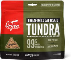 ORIJEN Tundra Grain-Free Freeze-Dried Cat Treats, 1.25-oz bag