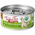 Tender & True Organic Chicken & Liver Recipe Grain- Free Canned Cat Food, 5.5-oz, case of 24