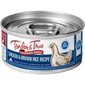 Tender & True Chicken & Brown Rice Recipe Canned Cat Food, 5.5-oz, case of 24