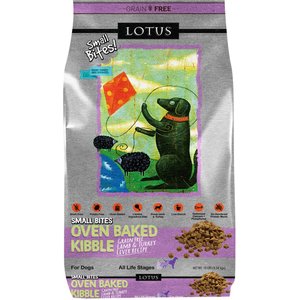 Lotus Oven-Baked Small Bites Grain-Free Lamb & Turkey Liver Dry Dog Food, 10-lb bag