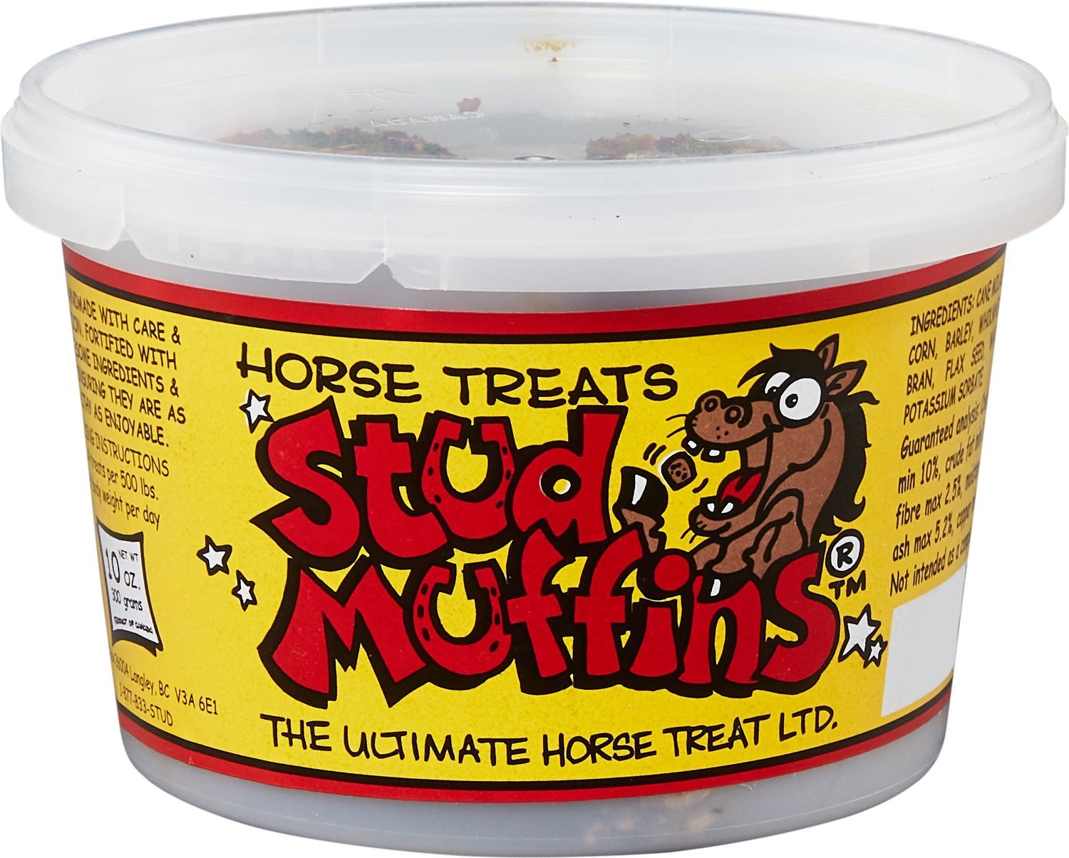STUD MUFFINS Molasses Horse Treats, 10oz tub