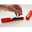 Show in main carousel: Lilly Brush Hair Clean-up Dog & Cat Brush & Cap, Red slide 4 of 10