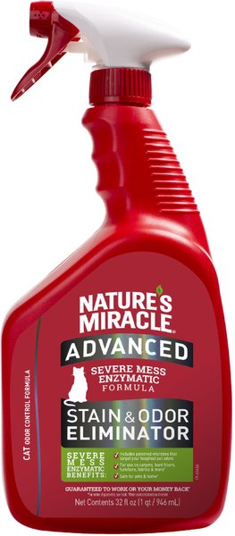 Nature's Miracle Advanced Cat Enzymatic Stain Remover & Odor Eliminator Spray, 32-oz bottle slide 1 of 4