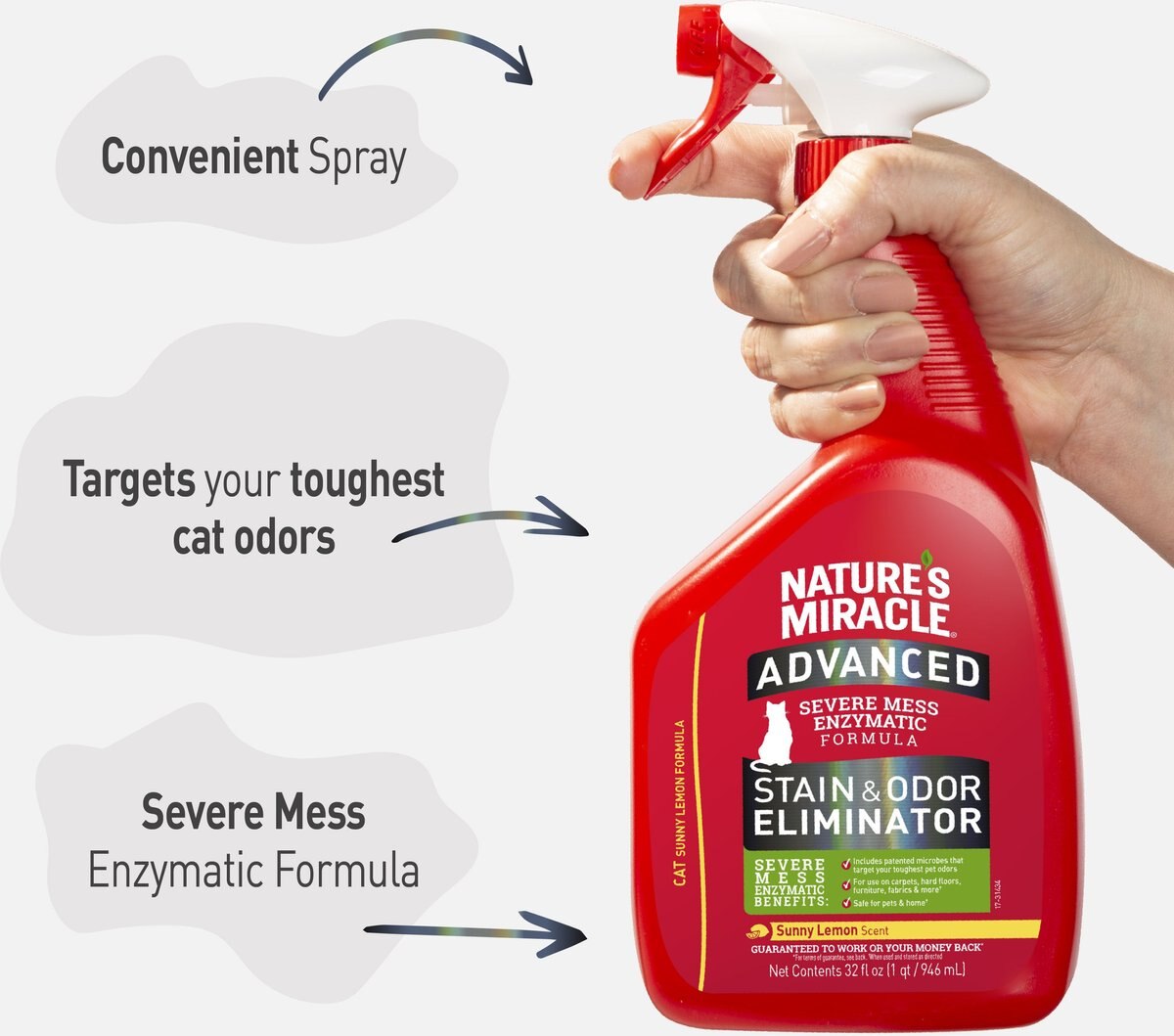 NATURE'S MIRACLE Advanced Cat Enzymatic Stain Remover & Odor Eliminator