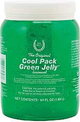 Farnam Cool Pack Green Jelly Sore Muscle & Joint Pain Relief Horse Liniment, 64-oz tub