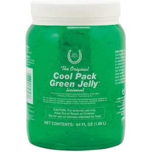 Farnam Cool Pack Green Jelly Sore Muscle & Joint Pain Relief Horse Liniment, 64-oz tub