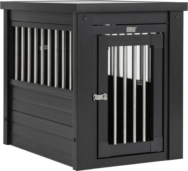 NEW AGE PET ecoFLEX Single Door Furniture Style Dog Crate & End Table, Espresso, 23 inch