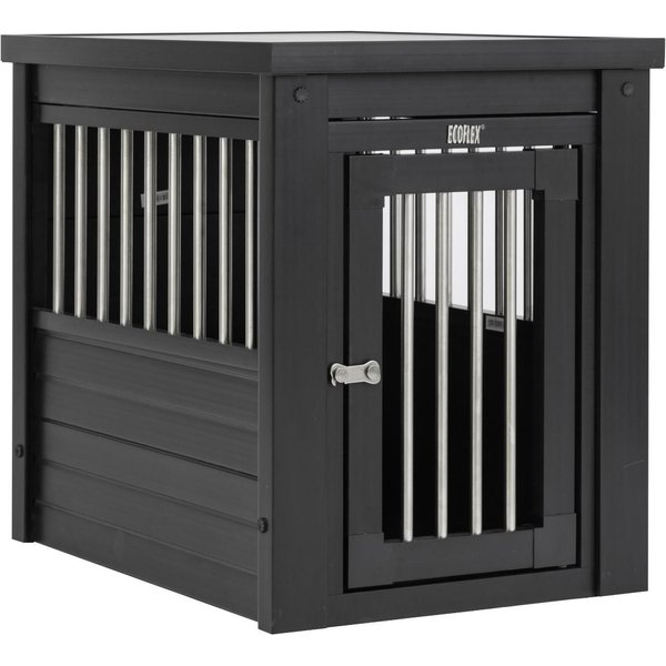 NEW AGE PET ecoFLEX Single Door Furniture Style Dog Crate & End Table, Espresso, 23 inch