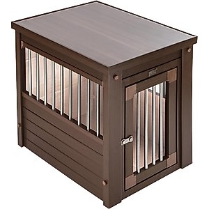 New Age Pet ecoFLEX Single Door Furniture Style Dog Crate & End Table, Russet, 23 inch