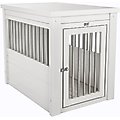 New Age Pet ecoFLEX Single Door Furniture Style Dog Crate & End Table, Antique White, 29 inch