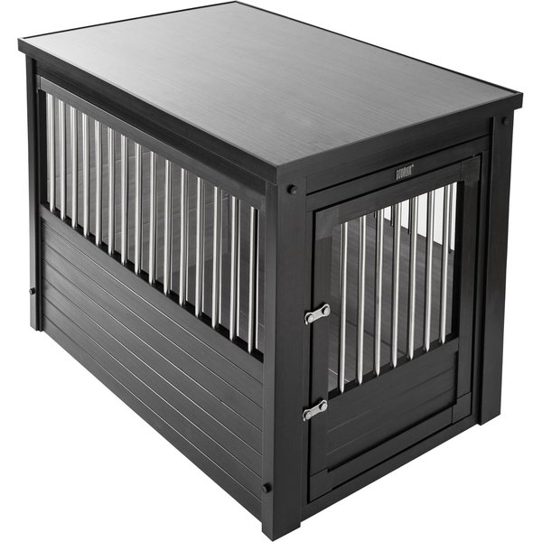 NEW AGE PET ecoFLEX Single Door Furniture Style Dog Crate & End Table, Espresso, 35 inch