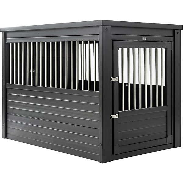 NEW AGE PET ecoFLEX Single Door Furniture Style Dog Crate & End Table, Espresso, 42 inch
