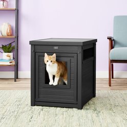 Cat Litter Box Furniture Espresso Free Shipping Chewy